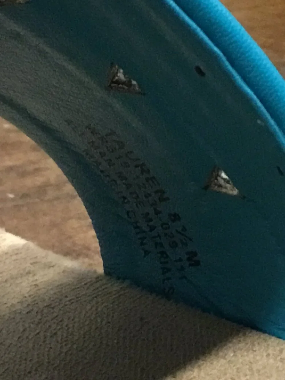 Kim Rogers - Turquoise Comfort Sandals - Ultra Comfort Wedge Slides - Size 8.5 M - Picture 9 of 9